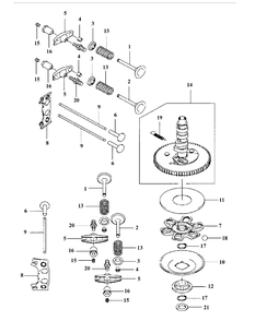 Fh721v-As15 Valve Train Diagram and Parts List for M60-KW 53AB5DCX150-25-HP Cub Cadet Lawn Tractor